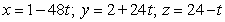 <strong>Find parametric equations for the normal line to at .</strong> A) B) C) D) E)