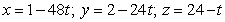 <strong>Find parametric equations for the normal line to at .</strong> A) B) C) D) E)