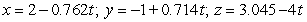 <strong>Find parametric equations for the normal line to at .</strong> A) B) C) D) E)