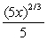 <strong>A particle is located at the point (5, 5) on a metal surface whose temperature at a point (x, y) is T(x, y) = 25 - 3x<sup>2</sup> - 2y<sup>2</sup>. Find the equation for the trajectory of a particle moving continuously in the direction of maximum temperature increase. y =</strong> A) B) C) D) E) 1