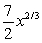 <strong>A particle is located at the point (2, 7) on a metal surface whose temperature at a point (x, y) is T(x, y) = 16 - 2x<sup>2</sup> - 3y<sup>2</sup>. Find the equation for the trajectory of a particle moving continuously in the direction of maximum temperature increase. y =</strong> A) B) C) D) E) 1