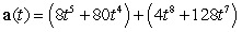 <strong>The velocity vector of a particle moving in a plane is given by . Find the acceleration vector.</strong> A) B) C) D) E)