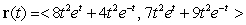 Let . Find the equation of the line tangent to the graph of at the point when . Write your answer using parametric equations.
