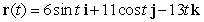 Find the parametric equations that correspond to the given vector equation:   .