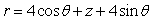 Convert   from cylindrical to spherical coordinates.