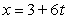 A plane is perpendicular to the line given by , , and . What are the components of the normal to the plane?
