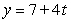 A plane is perpendicular to the line given by , , and . What are the components of the normal to the plane?