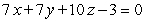 <strong>Find the equation of the plane that passes through the point and has as a normal.</strong> A) B) C) D) E)