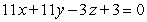 <strong>Find the equation of the plane that passes through the point and has as a normal.</strong> A) B) C) D) E)