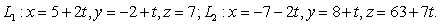 Find the point of intersection of the lines  