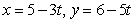 <strong>Find the parametric equations for the line whose vector form is given by .</strong> A) B) C) D) E)
