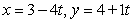<strong>Find the parametric equations for the line whose vector form is given by .</strong> A) B) C) D) E)