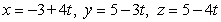 <strong>Find the parametric equations for the line through the point parallel to the vector </strong> A) B) C) D) , z = 1 E)
