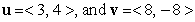 Let   . Find the vector x that satisfies   .