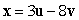 Let   . Find the vector x that satisfies   .