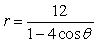 <strong>Find the polar equation for the conic that has its focus at the pole and its directrix is units to the right of the pole and its eccentricity is .</strong> A) B) C) D) E)