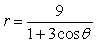 <strong>Find the polar equation for the conic that has its focus at the pole and its directrix is units to the left of the pole and its eccentricity is .</strong> A) B) C) D) E)