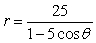 <strong>Find the polar equation for the conic that has its focus at the pole and its directrix is units below the pole and its eccentricity is .</strong> A) B) C) D) E)
