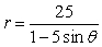 <strong>Find the polar equation for the conic that has its focus at the pole and its directrix is units below the pole and its eccentricity is .</strong> A) B) C) D) E)