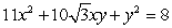 <strong>Rotate the coordinates to remove the xy-term. Then, name the conic. </strong> A) circle B) hyperbola C) ellipse D) parabola