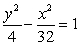 <strong>Find the equation of the hyperbola with foci and vertices units apart.</strong> A) B) C) D) E)