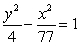 <strong>Find the equation of the hyperbola with foci and vertices units apart.</strong> A) B) C) D) E)