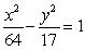 <strong>Find the equation of the hyperbola with foci and vertices units apart.</strong> A) B) C) D) E)