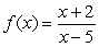 Answer true or false. The function has a removable discontinuity at x = 5.