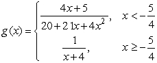Given , determine if g is continuous at x = .