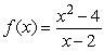 Determine if the discontinuity at x = 2 in the function is removable.