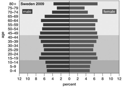 The population shown in the pyramid is:  