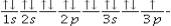 <strong>Which of the following is the correct orbital diagram for phosphorus?</strong> A)   B)   C)     D)     E)     <div style=padding-top: 35px> 