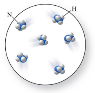 <strong>The molecular formula of the molecules in the figure is: </strong> A)NH<sub>4</sub><sub> </sub> B)N<sub>2</sub>H<sub>4</sub><sub> </sub> C)NH<sub>3</sub><sub> </sub> D)N<sub>2</sub>H<sub>3</sub><sub> </sub> E)N<sub>4</sub>H<sub>2</sub><sub> </sub>