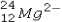 <strong>The isotope symbol for an ion that has 12 protons, 12 neutrons, and 10 electrons is:</strong> A) B) C) D) E)none of these
