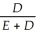 Consider the following equation: βU = βE + βD The term βD in the equation is: