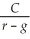 <strong>Which of the following formulas is INCORRECT?</strong> A)PV of a growing annuity = C × B)PV of an annuity = C × C)PV of a growing perpetuity = D)PV of a perpetuity =