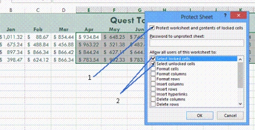 -In the accompanying figure,item 1 points to the check box option that ____.
