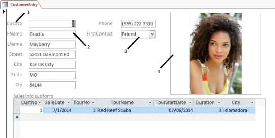 In the accompanying figure,item number 2 is a(n)number box control._________________________