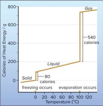 What does this graph reveal about the heat of vaporization and the heat of fusion?