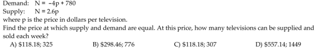 Solve the problem. As the price of a product increases, the demand for that product decreases. However, at higher prices, suppliers