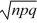 <strong>If x is a binomial random variable, then the standard deviation of x is given by</strong> A) np. B) (npq)<sup>2</sup>. C) . D) npq.
