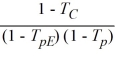 <strong>What is the relative tax advantage of debt? (T<sub>C</sub> = corporate tax rate; T<sub>pE</sub> = personal tax rate on equity income; and T<sub>p</sub> = personal tax rate on interest income.)</strong> A)   B)   C)   D)   <div style=padding-top: 35px> 