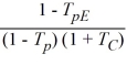 <strong>What is the relative tax advantage of debt? (T<sub>C</sub> = corporate tax rate; T<sub>pE</sub> = personal tax rate on equity income; and T<sub>p</sub> = personal tax rate on interest income.)</strong> A)   B)   C)   D)   <div style=padding-top: 35px> 