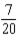 <strong>Convert to a reduced fraction, mixed number, or whole number: 3.5%</strong> A) B) C) D)
