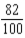 <strong>Convert to a reduced fraction, mixed number, or whole number: 82%</strong> A) .82 B) C) D)
