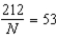 <strong>Translate into an equation: A number divided by 212 equals 53 (let the number be represented by N).</strong> A) B) C) D)