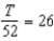 <strong>Translate into an equation: A number divided by 26 is 52 (let the number be represented by T).</strong> A) B) C) D)