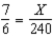 Solve the proportion for X: