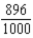 <strong>Convert to the fractional equivalent and reduce to lowest terms: .896</strong> A) B) C) D)