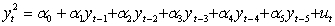 <strong>Which of the following is the most plausible test regression for determining whether a series y contains ARCH effects?</strong> A) B) C) D)